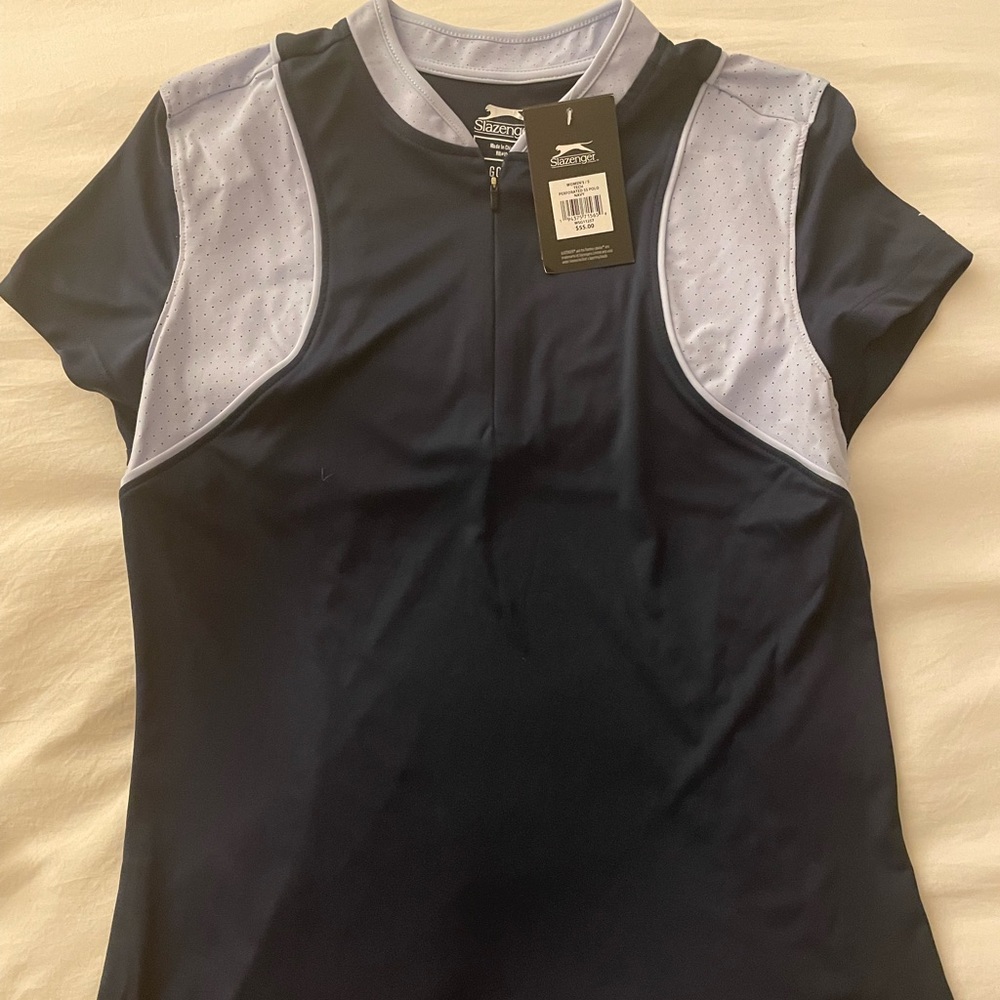 Slazenger womens perforated golf polo size small